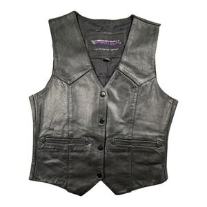 Protech Performance Leather Vest Sz 10‎ HOG Harley Owners Group Patch